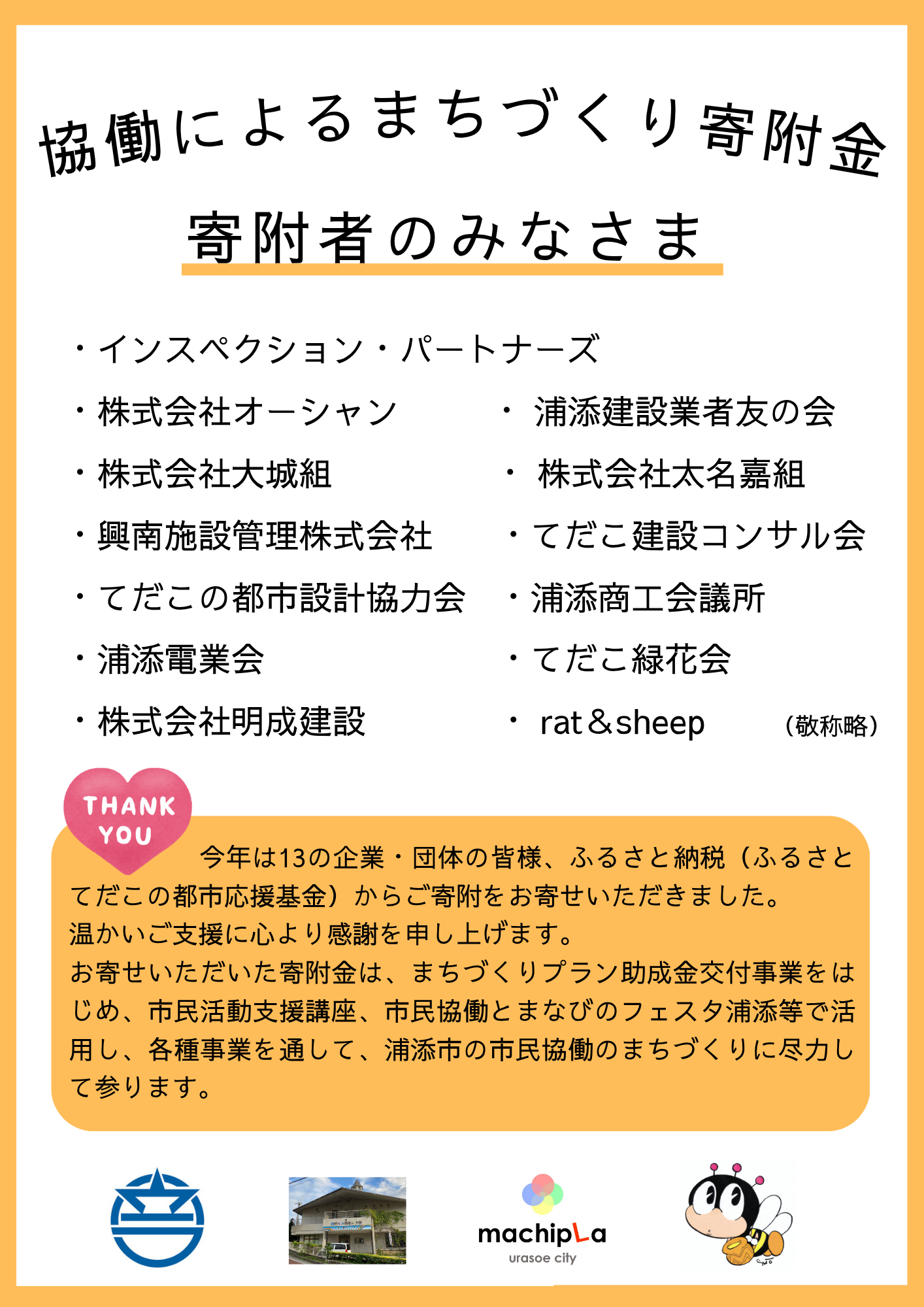 R7協働によるまちづくり寄付金チラシ
