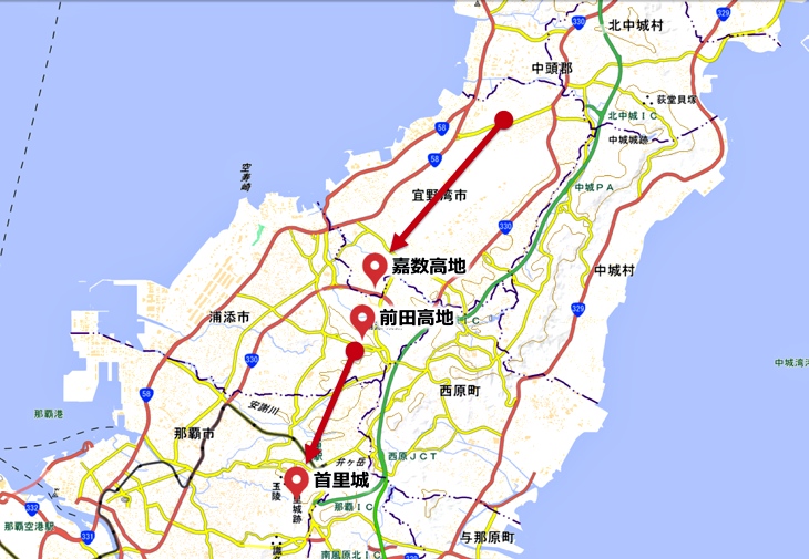 浦添の位置