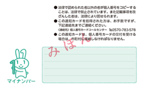 Individual Number Card-back