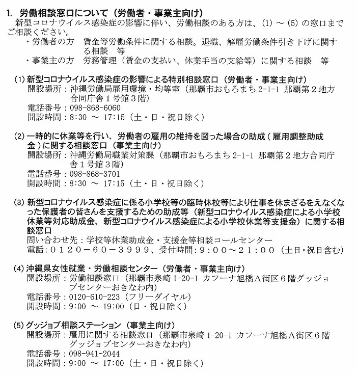 労働相談窓口