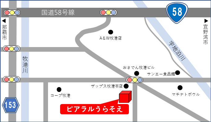 ピアラルうらそえ地図