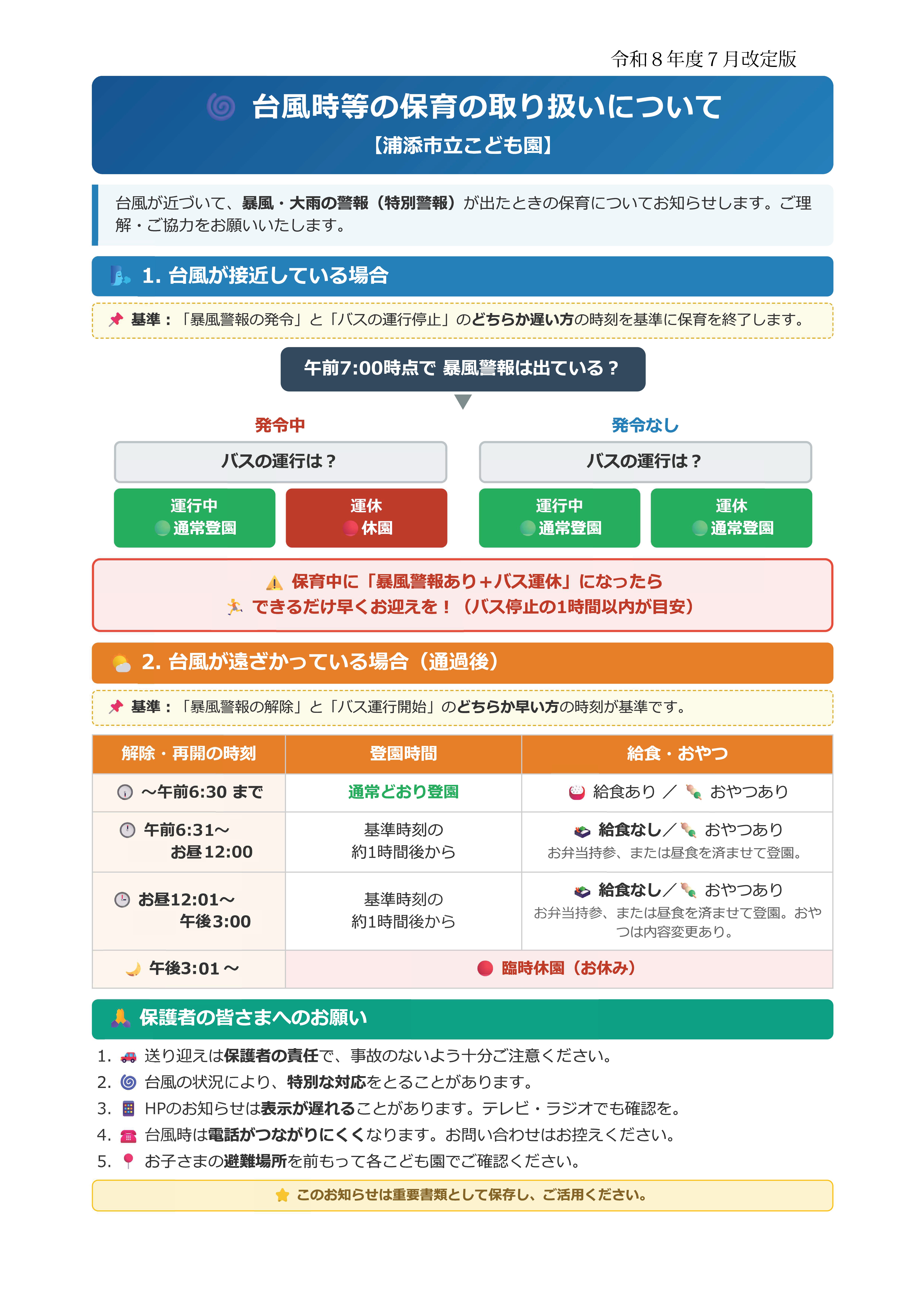 (日付有 こども園)台風時等の保育の取り扱いについてVer2