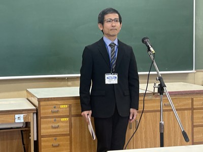 学年朝会でごあいさつ